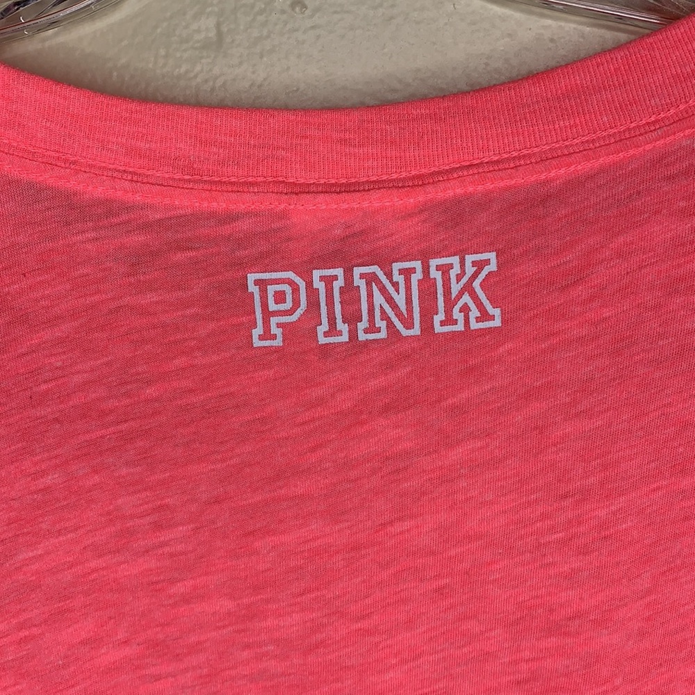PINK VS Top Pink Gray Charcoal Soft Slouchy Comfy Color Block Dolman Sleeves Sm - Picture 8 of 10